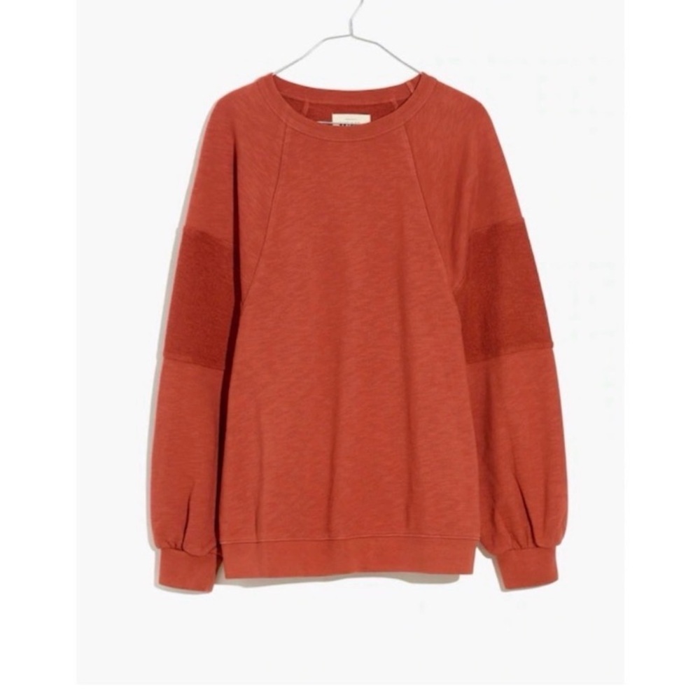 MADEWELL Burnt Orange Pullover Crewneck Sweatshirt - Picture 6 of 11